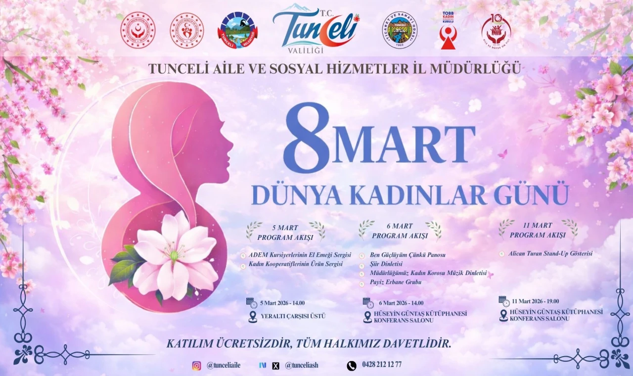 Tunceli'de 8 Mart Dünya Kadınlar Günü Coşkuyla Kutlanacak